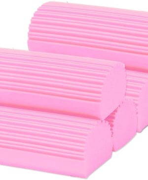 6-Pack Damp Clean Duster Sponge,Magic Sponge Eraser for Housekeeping,Reusable Cleaning Sponge for Blinds,Vents,Mirrors,Glass, Baseboards,Window Track Grooves and Railings (Pink) - Image 1
